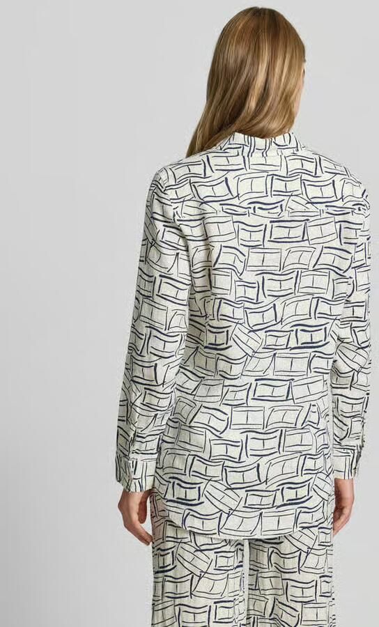 Tommy Hilfiger relaxed fit blouse met lange mouwen van puur linnen - Foto 3