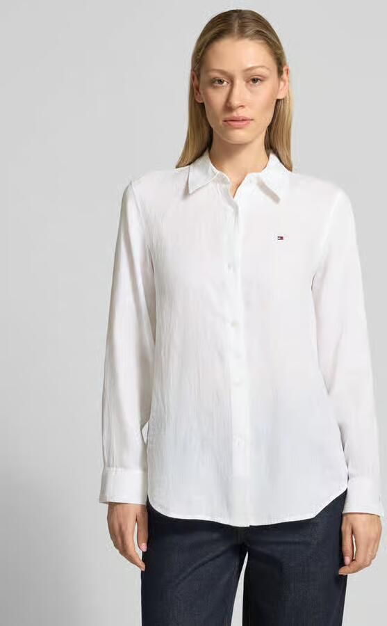 Tommy Hilfiger relaxed fit blouse met lange mouwen van puur linnen - Foto 7