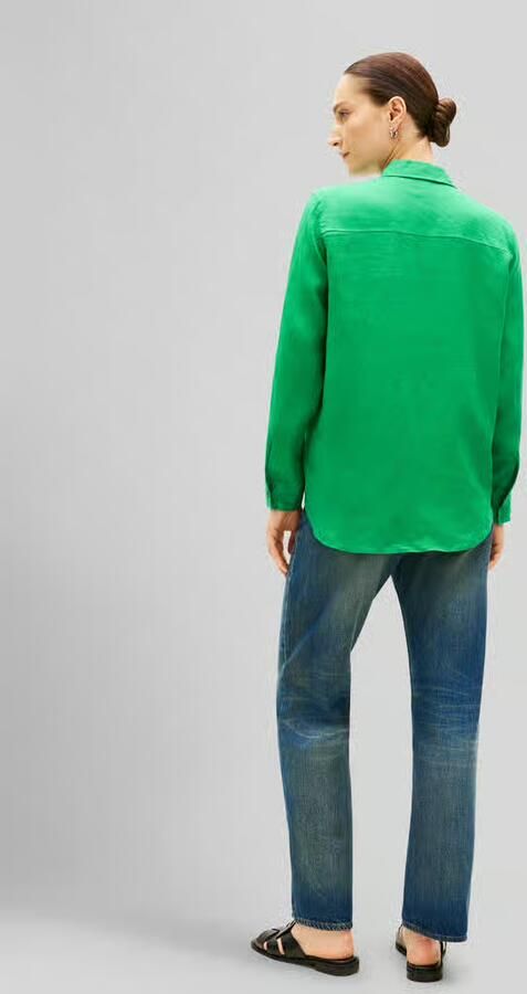 Tommy Hilfiger relaxed fit blouse met lange mouwen van puur linnen - Foto 5