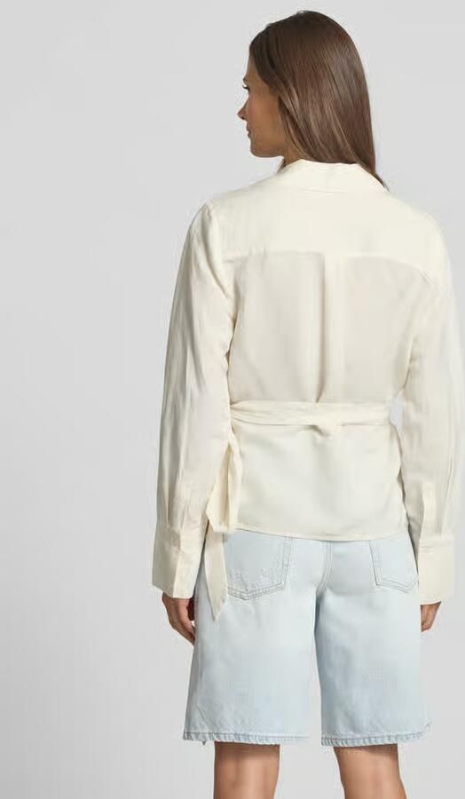 Tommy Hilfiger Relaxed fit blouse van een mix van linnen en viscose - Foto 3