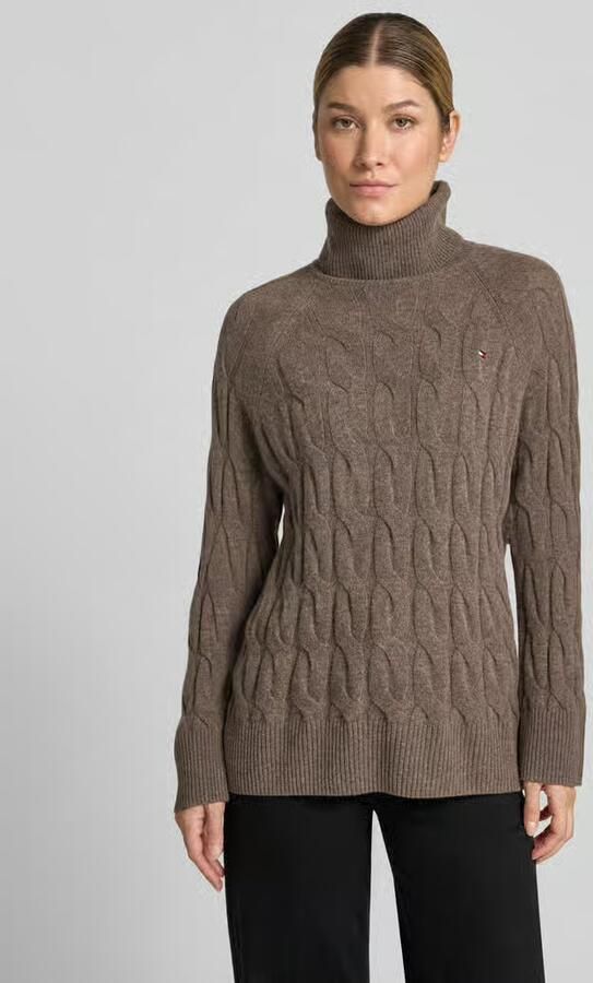 Tommy Hilfiger Trui Ww0ww46791 Soft Wool Cable Roll - Foto 3