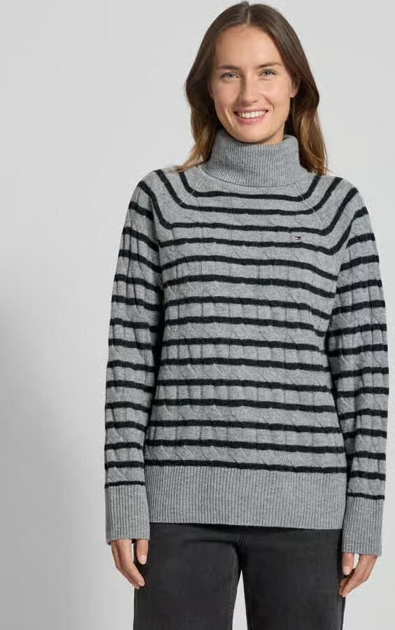 Tommy Hilfiger Relaxed fit coltrui van zuivere wol - Foto 2