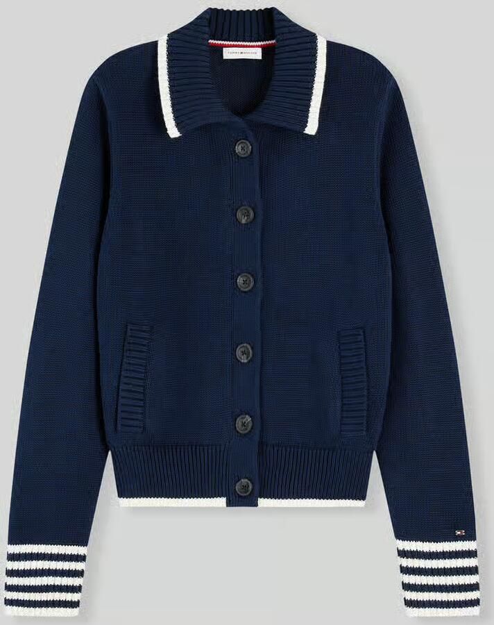 Tommy Hilfiger relaxed fit gebreid jack van puur katoen - Foto 2