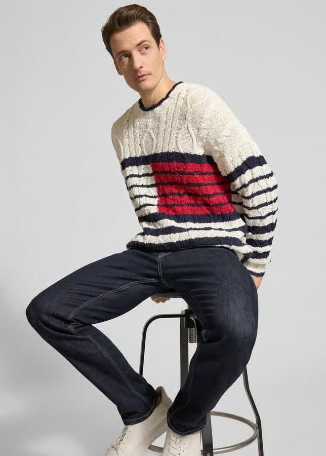 Tommy Hilfiger Relaxed fit gebreide pullover van puur katoen
