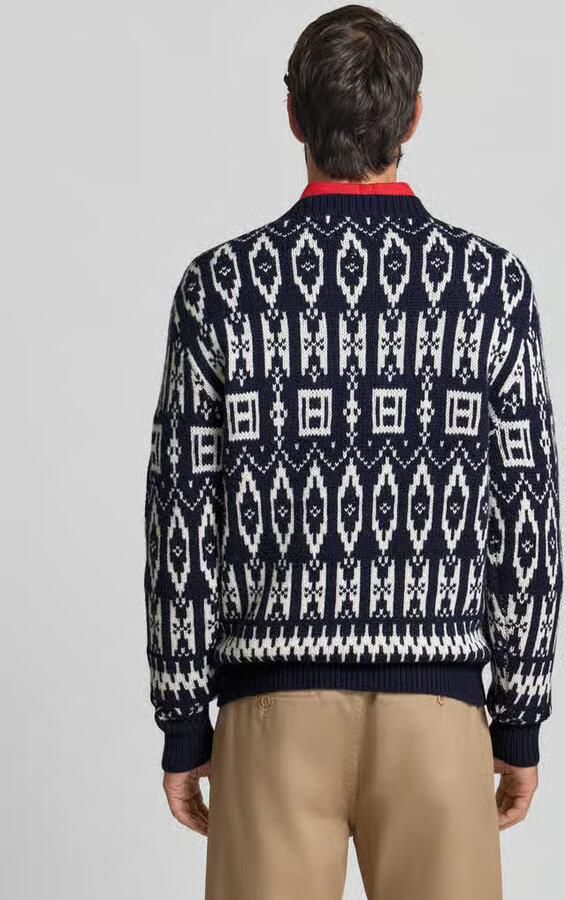 Tommy Hilfiger Relaxed fit gebreide pullover van wolmix