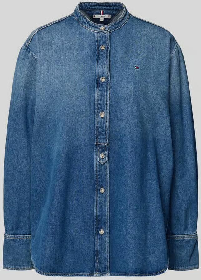 Tommy Hilfiger Relaxed fit jeansblouse van een mix van katoen en lyocell