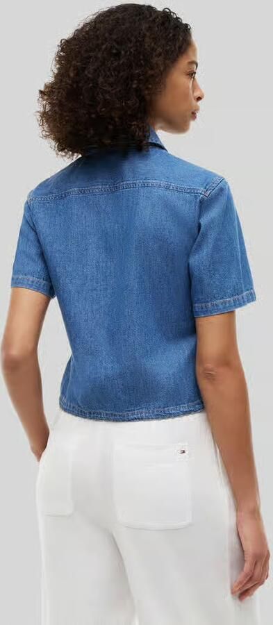 Tommy Hilfiger Relaxed fit jeansblouse van puur katoen