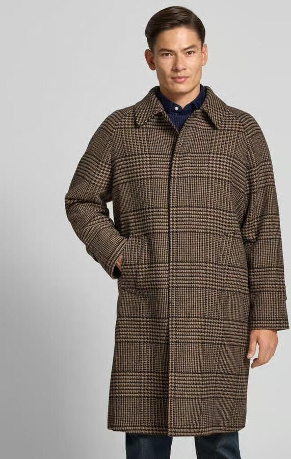 Tommy Hilfiger Relaxed fit lange wollen jas met blinde knoopsluiting - Foto 2