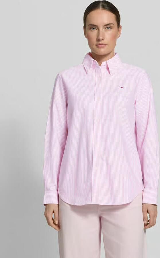 Tommy Hilfiger Relaxed fit overhemdblouse van puur katoen - Foto 3