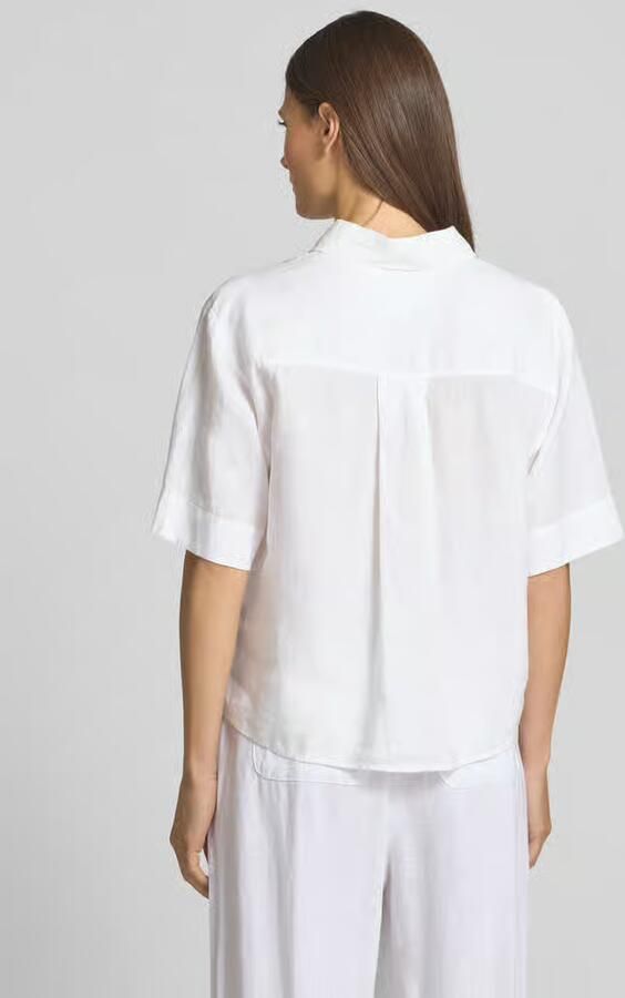 Tommy Hilfiger Shirt met korte mouwen ESS LINEN RELAXED S S SHIRT met borstzak logo-borduring koel premium linnen