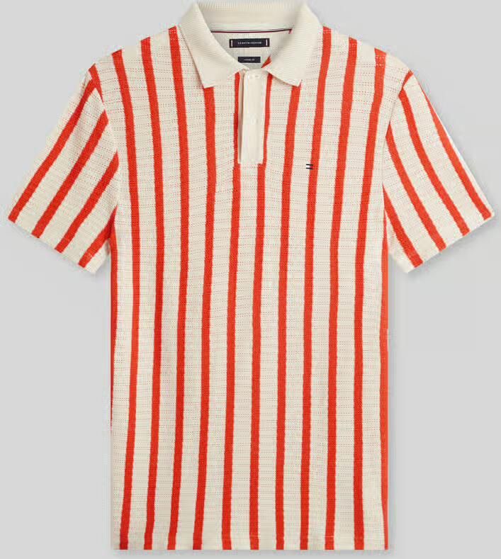 Tommy Hilfiger relaxed fit poloshirt van ajourtricot - Foto 2