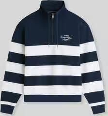 TOMMY HILFIGER Heren Truien & Vesten Nautical Block Stripe 1 4 Zip Donkerblauw - Foto 5