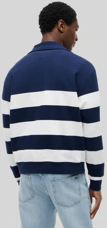 TOMMY HILFIGER Heren Truien & Vesten Nautical Block Stripe 1 4 Zip Donkerblauw - Foto 7