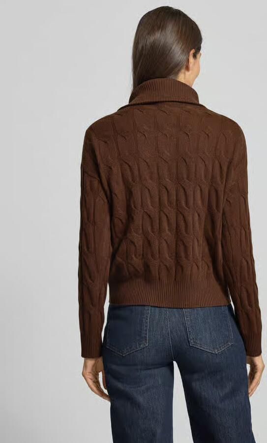 Tommy Hilfiger Relaxed fit schipperstrui van pure wol met kabelpatroon