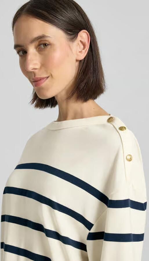 Tommy Hilfiger Shirt met lange mouwen LWK GOLD BUTTON BOAT-NK LS TEE - Foto 4