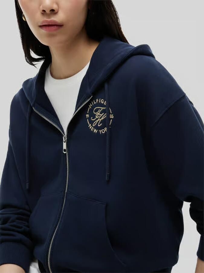 Tommy Hilfiger relaxed fit sweatjack van puur katoen