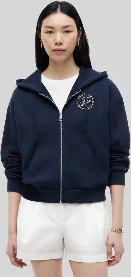 Tommy Hilfiger relaxed fit sweatjack van puur katoen - Foto 2