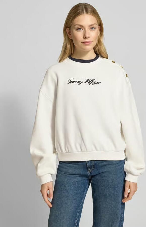 Tommy Hilfiger Relaxed fit sweatshirt van katoenmix - Foto 2
