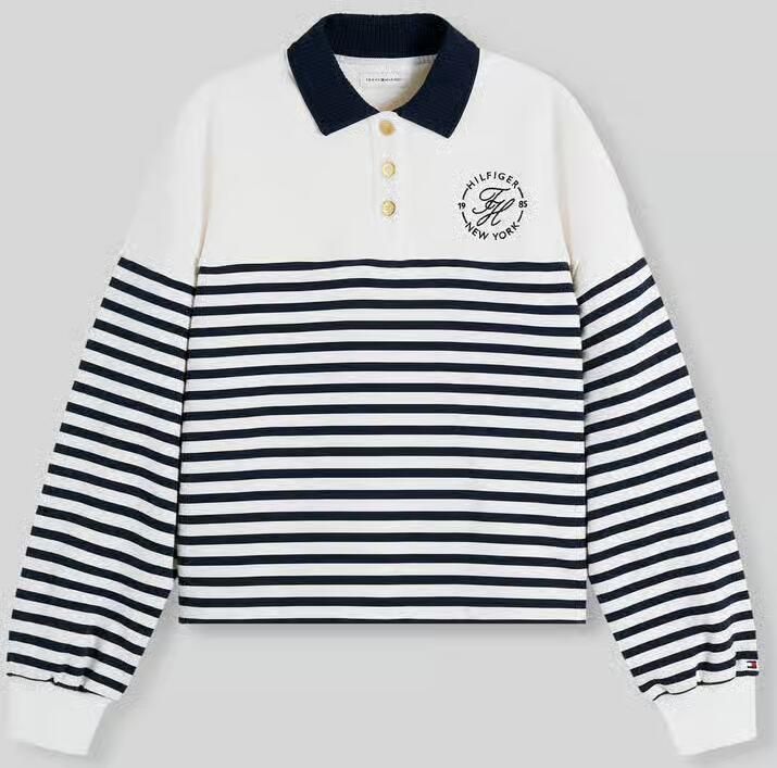 Tommy Hilfiger relaxed fit sweatshirt van puur katoen met knopen - Foto 2