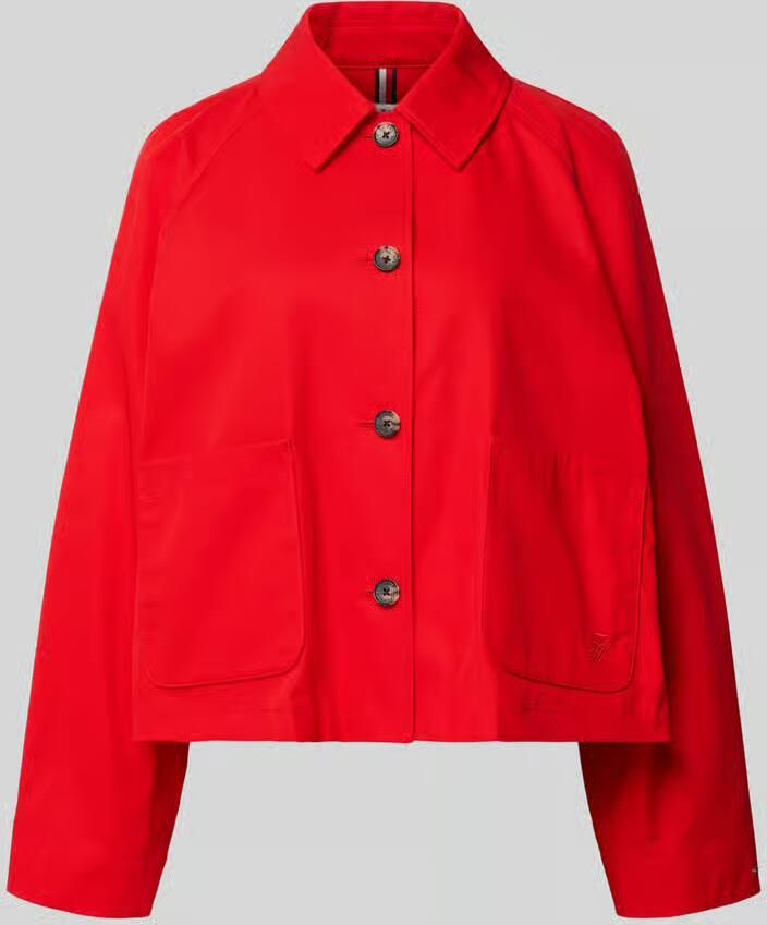 Tommy Hilfiger Relaxed fit Trenchcoat van puur katoen