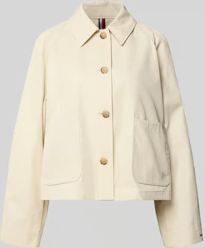 Tommy Hilfiger Relaxed fit Trenchcoat van puur katoen