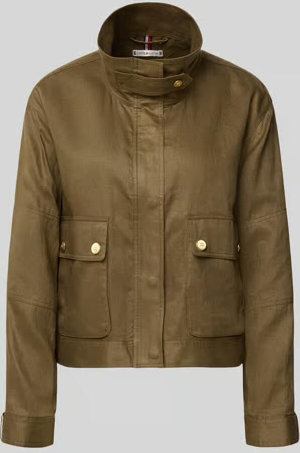 Tommy Hilfiger relaxed fit utility-jack van puur linnen - Foto 2
