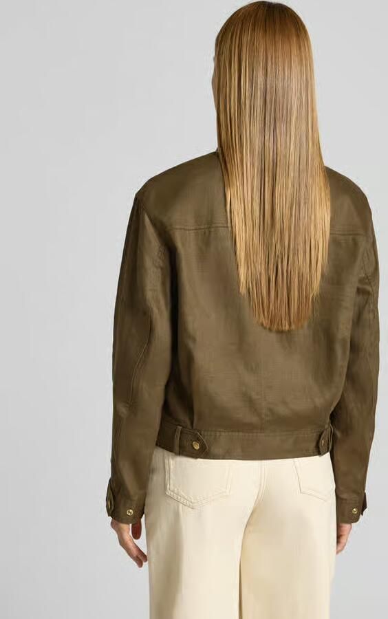 Tommy Hilfiger relaxed fit utility-jack van puur linnen - Foto 2