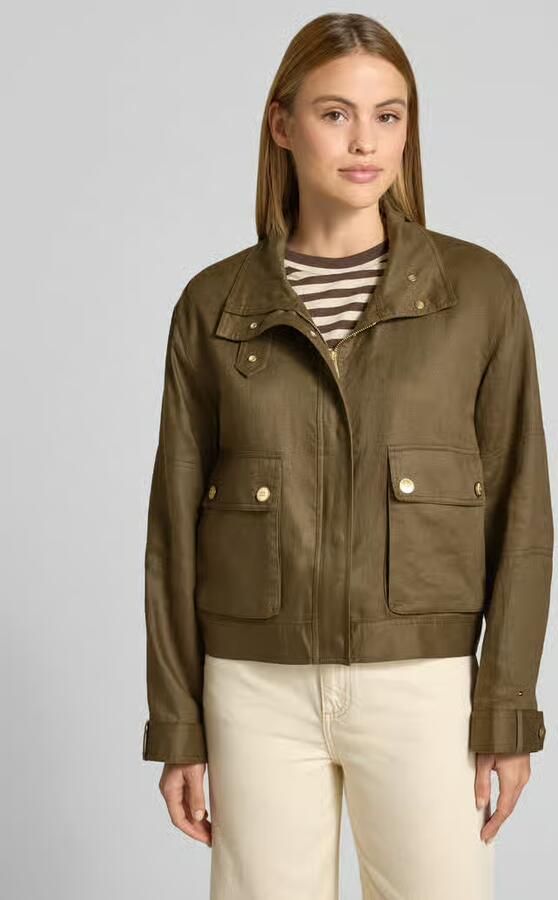 Tommy Hilfiger relaxed fit utility-jack van puur linnen - Foto 3