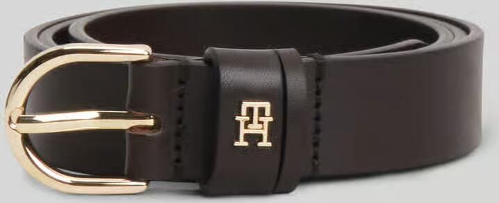 Tommy Hilfiger leren riem Essential Effortless donkerbruin - Foto 4