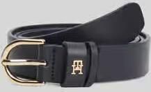 Tommy Hilfiger Leren riem ESSENTIAL EFFORTLESS 2.5 GOLD Logo-embleem zachte haptiek ovale eenvoudige pin sluiting - Foto 5
