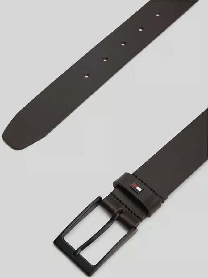 Tommy Hilfiger Leren riem LAYTON 3.5 Metalen patch eenvoudige doornsluiting - Foto 4
