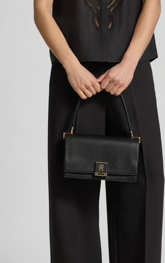 Tommy Hilfiger Schoudertas TH HER MED CROSSOVER avondtas clutch mini tas met goudkleurige accenten - Foto 3