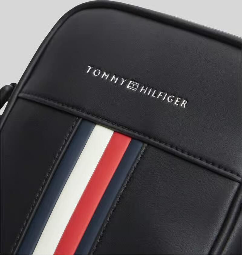 Tommy Hilfiger Schoudertas in leerlook model 'TH METRO MINI REPORTER'