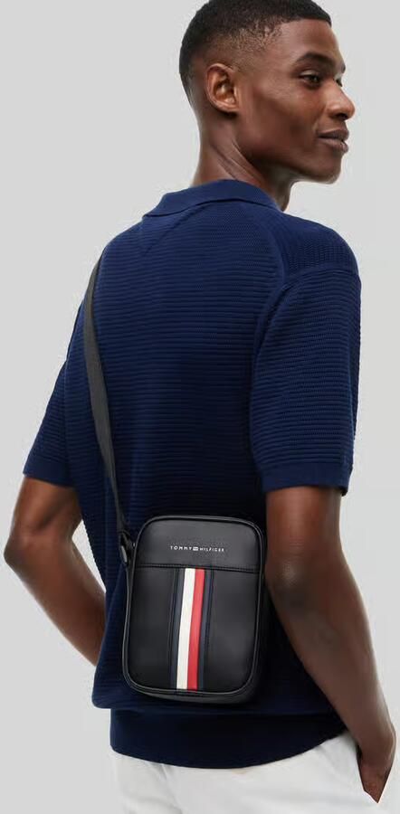 Tommy Hilfiger Schoudertas in leerlook model 'TH METRO MINI REPORTER' - Foto 2