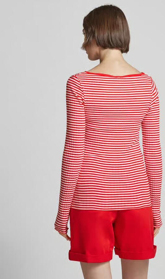 Tommy Hilfiger Shirt met lange mouwen en golvende zoom