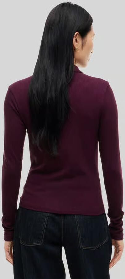 Tommy Hilfiger Shirt met lange mouwen met ribstructuur model 'D-POLO-1 1' - Foto 2