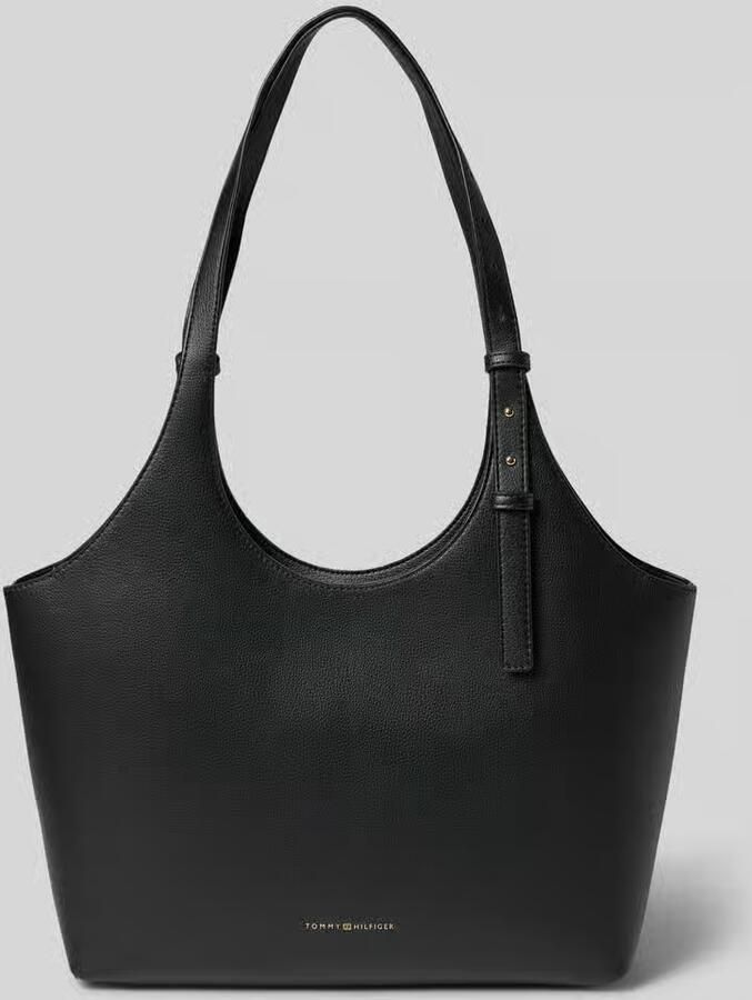 Tommy Hilfiger Shopper in de look van generfd leer