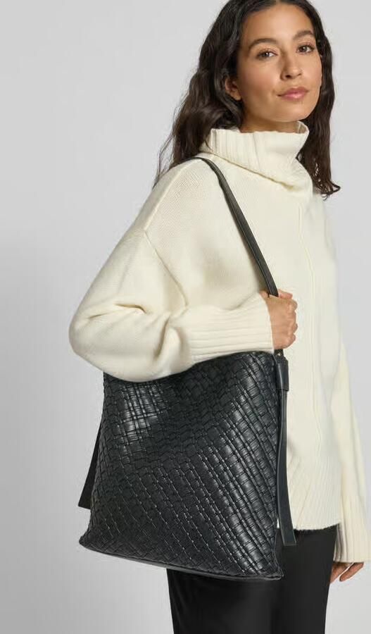 Tommy Hilfiger Shopper met grof geweven motief - Foto 2