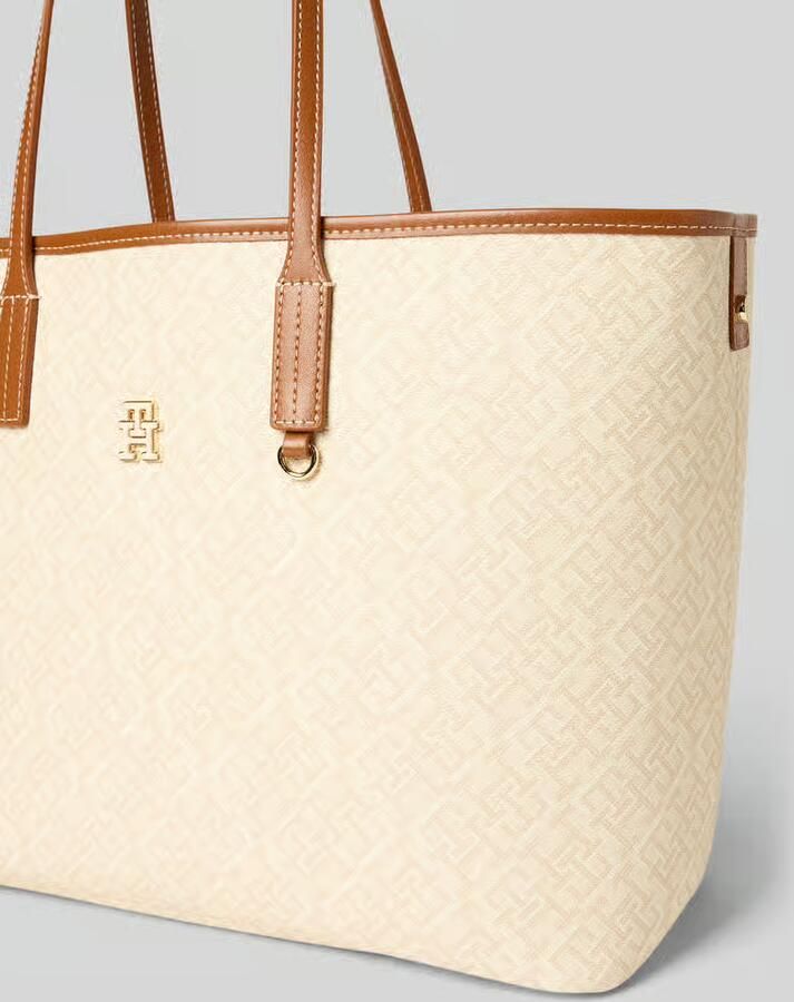 Tommy Hilfiger Shopper met Logodetail Model 'MONOPLAY LEATHER'