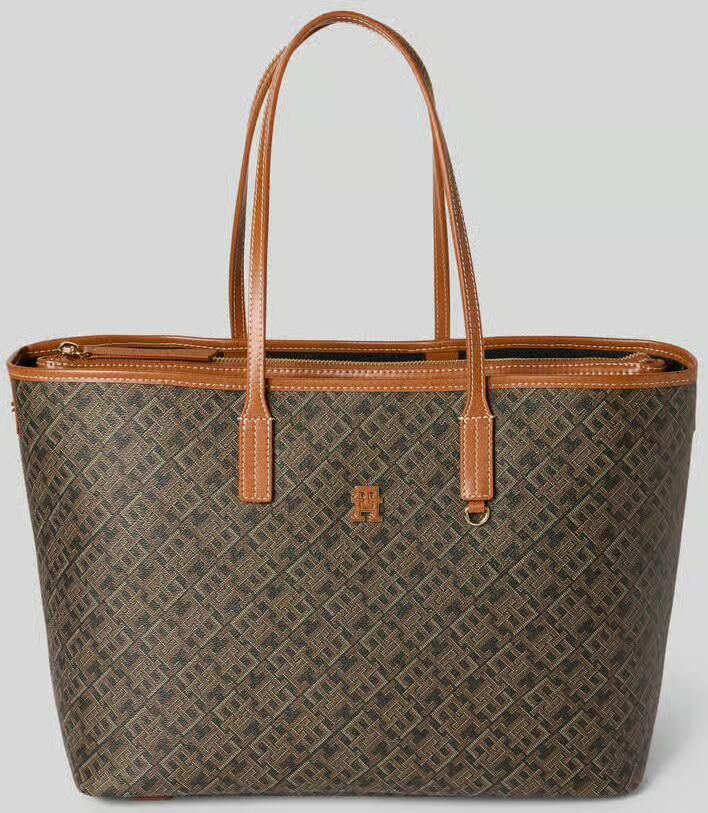 Tommy Hilfiger Shopper met Logodetail Model 'MONOPLAY LEATHER'