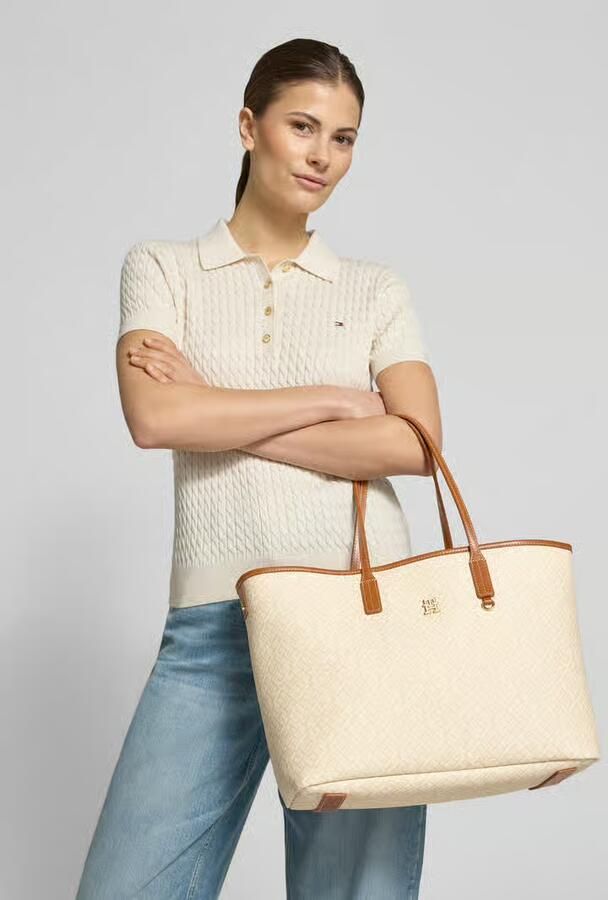 Tommy Hilfiger Shopper met Logodetail Model 'MONOPLAY LEATHER' - Foto 2