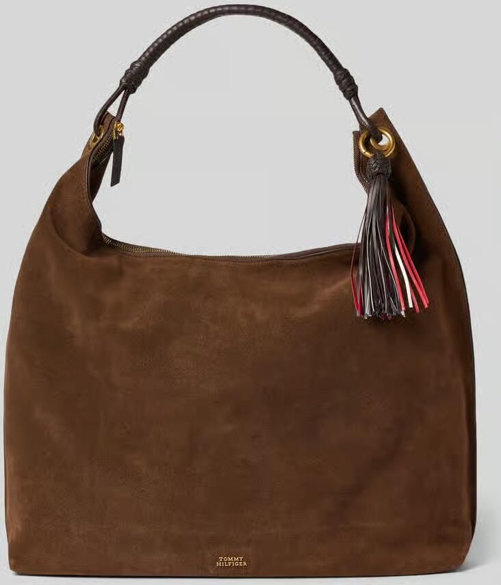 Tommy Hilfiger Shopper van echt rundleernappa model 'STATEMENT LEATHER HOBO' - Foto 2
