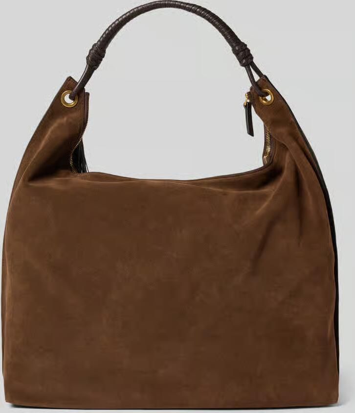 Tommy Hilfiger Shopper van echt rundleernappa model 'STATEMENT LEATHER HOBO'
