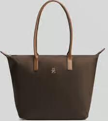 Tommy Hilfiger shopper van nylon met garnering van echt leer