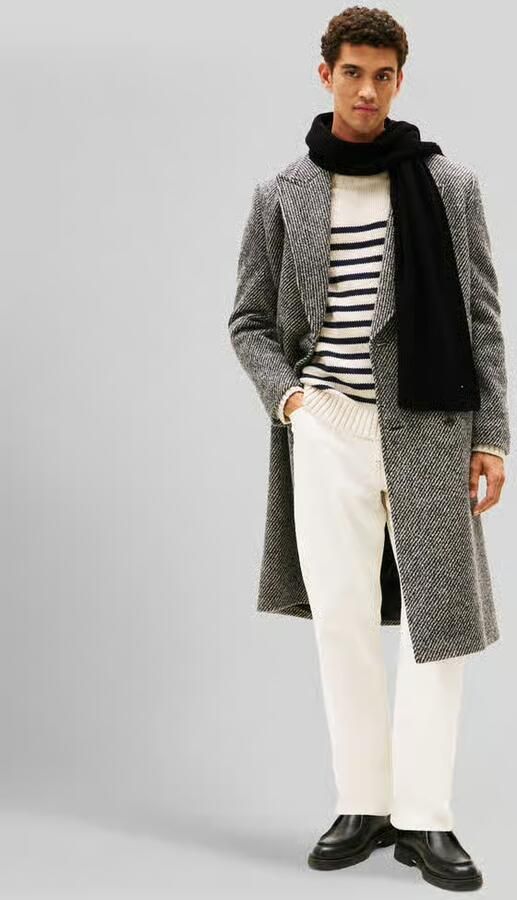 Tommy Hilfiger Gebreide sjaal TH FLAG PIMA COTTON CASH SCARF met logo-borduring met kasjmiergehalte unisex - Foto 9