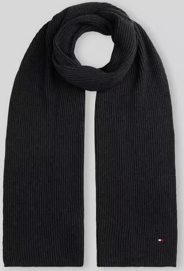 Tommy Hilfiger Gebreide sjaal TH FLAG PIMA COTTON CASH SCARF met logo-borduring met kasjmiergehalte unisex - Foto 8