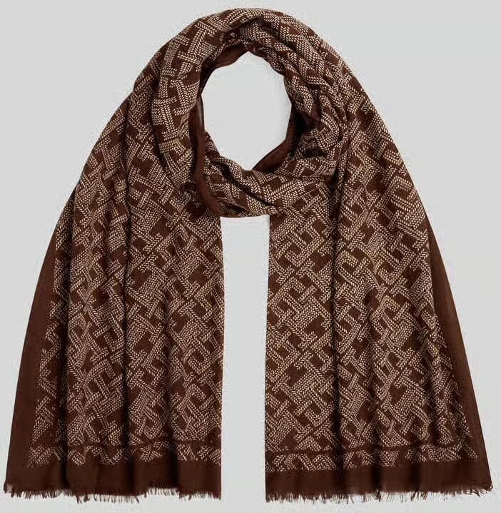 Tommy Hilfiger Sjaal van katoenmix met logomotief - Foto 2