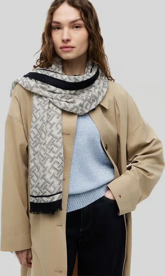 Tommy Hilfiger Sjaal van katoenmix met logomotief - Foto 2