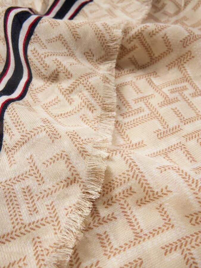 Tommy Hilfiger Sjaal van mix van katoen en modal - Foto 2