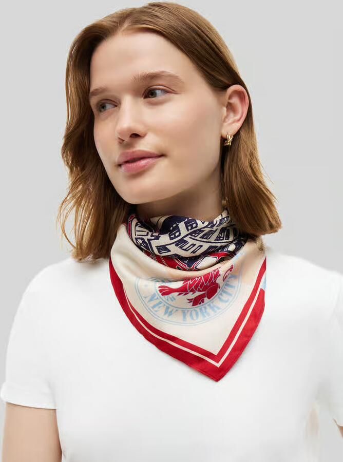 Tommy Hilfiger Sjaal van pure zijde met all-over print